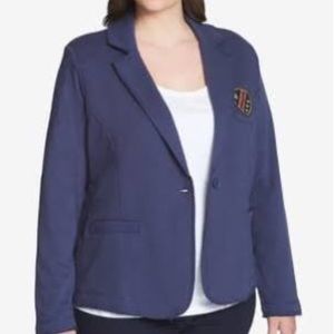 Tommy Hilfiger knit blazer w/crest